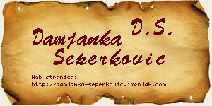 Damjanka Šeperković vizit kartica